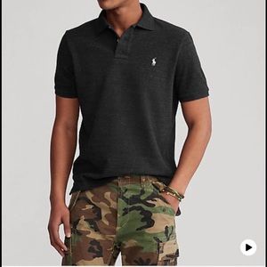 Ralph Lauren Slim Fit Polos - size M -black &grey